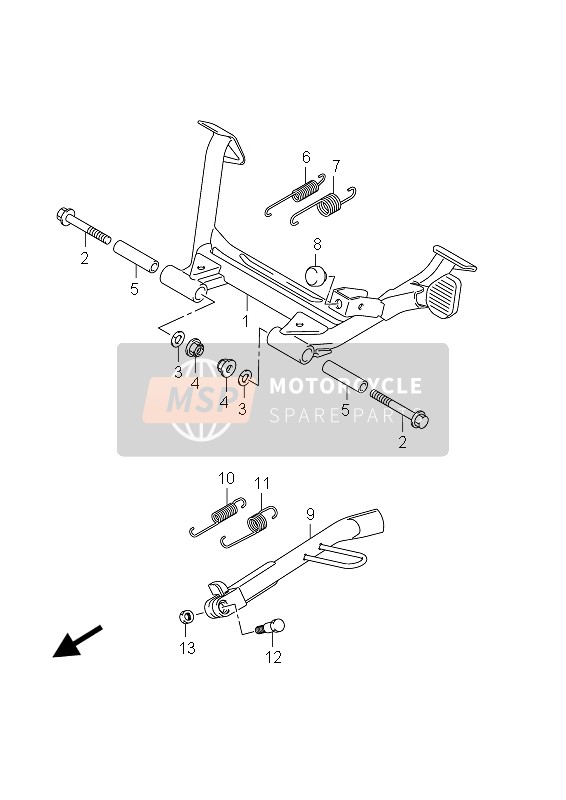 Suzuki AN400(A)(ZA) BURGMAN 2012 STÄNDER für ein 2012 Suzuki AN400(A)(ZA) BURGMAN